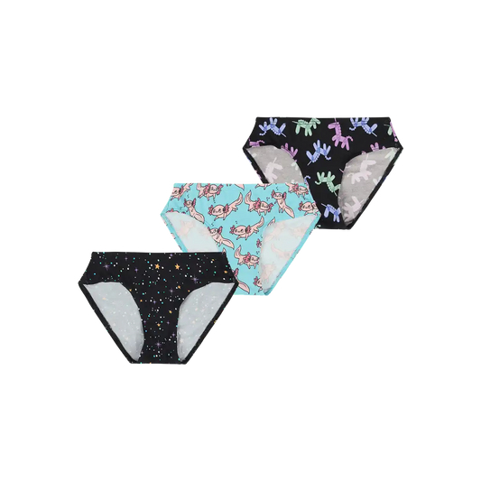 UltraModal™ FeelFree Girls Bikini Brief 3-Pack | Party Pals