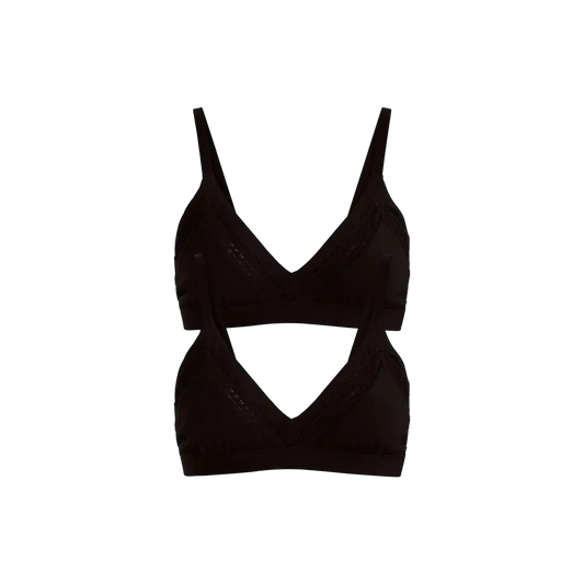 UltraModal™ Lace Triangle Bralette 2-Pack | Black Pack