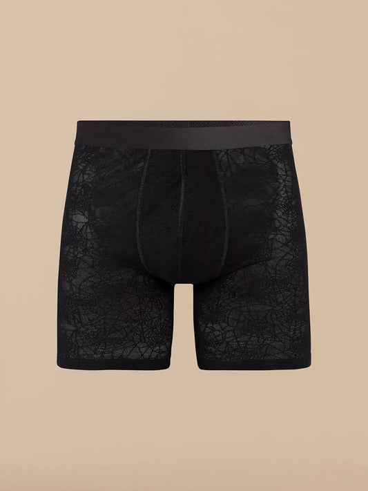All Over Lace Boxer Brief | Midnight Webs