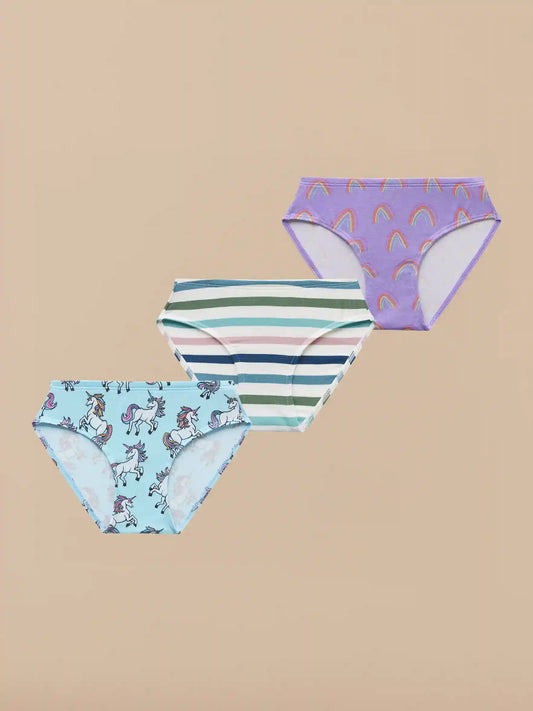 UltraModal™ FeelFree Girls Bikini Brief 3-Pack | Sparkle Pack