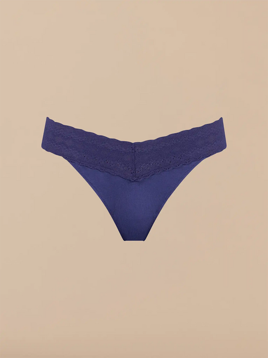 UltraModal™ Lace V-Front Thong | Navy