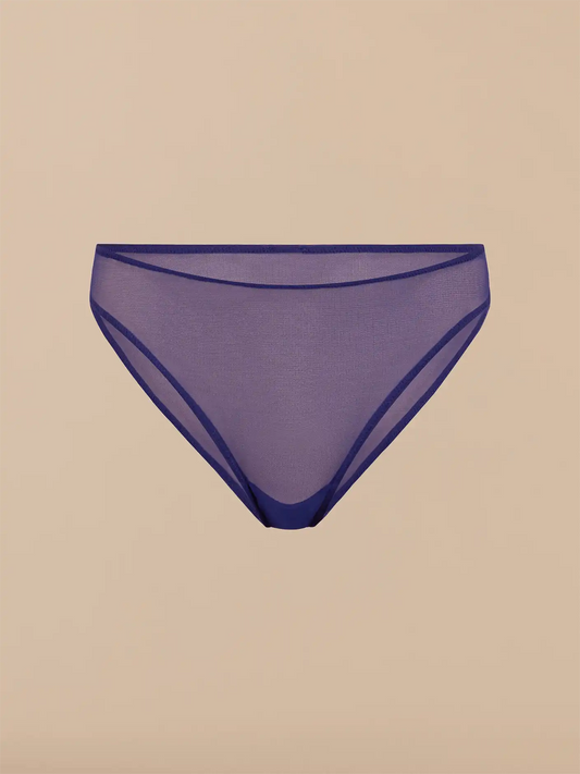 Women's Mesh High Leg Bikini | Deep Blue