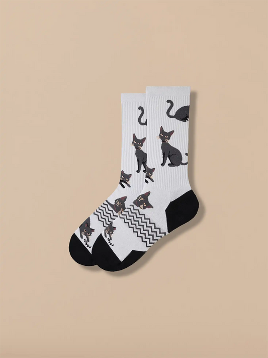 Essential Crew Sock | Midnight Meow