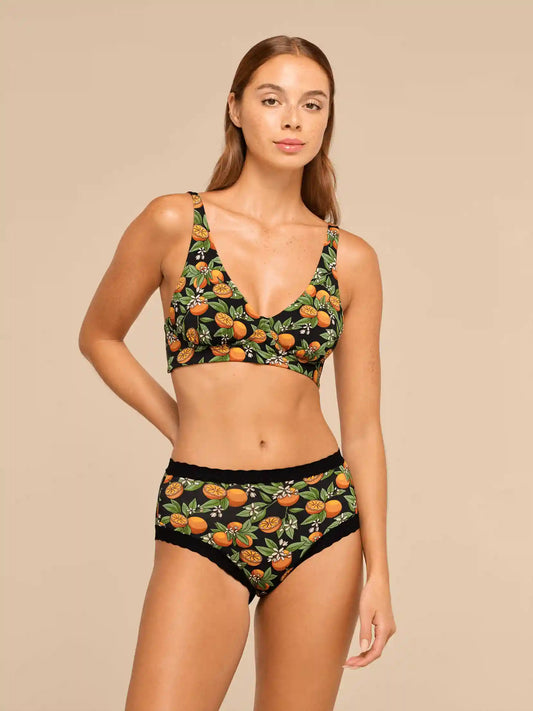 UltraModal™ Lace High-Waisted Cheeky Bikini | Tangerine Dreams