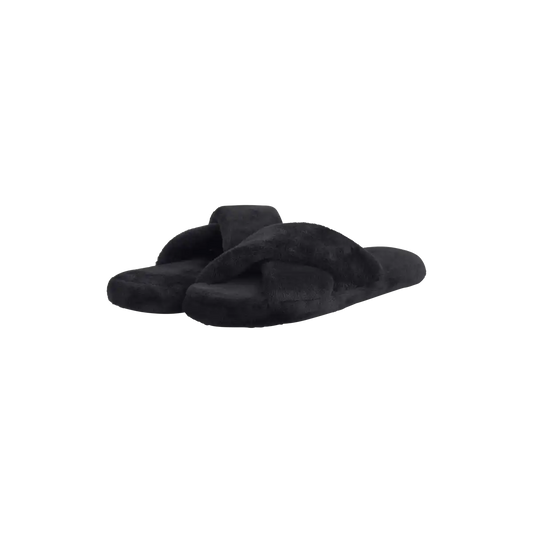 Plush Slippers | Black