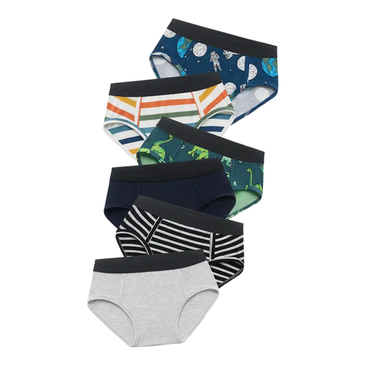 UltraModal™ Core Boys Brief 6-Pack | Dino Stripes Pack