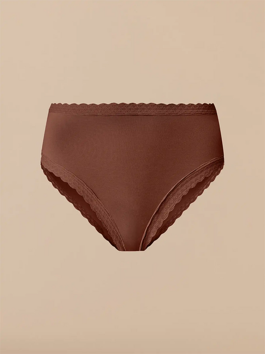 UltraModal™ Lace High-Waisted Cheeky Bikini | Walnut Shell