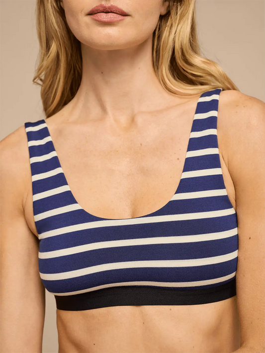 UltraModal™ Core Scoop Bralette | Navy Stripes