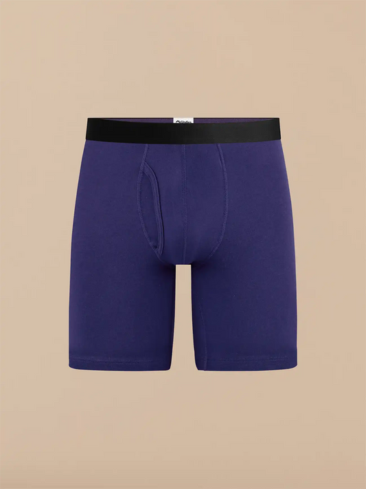 TrueCotton Long Boxer Brief w/ Fly | Midnight Sail