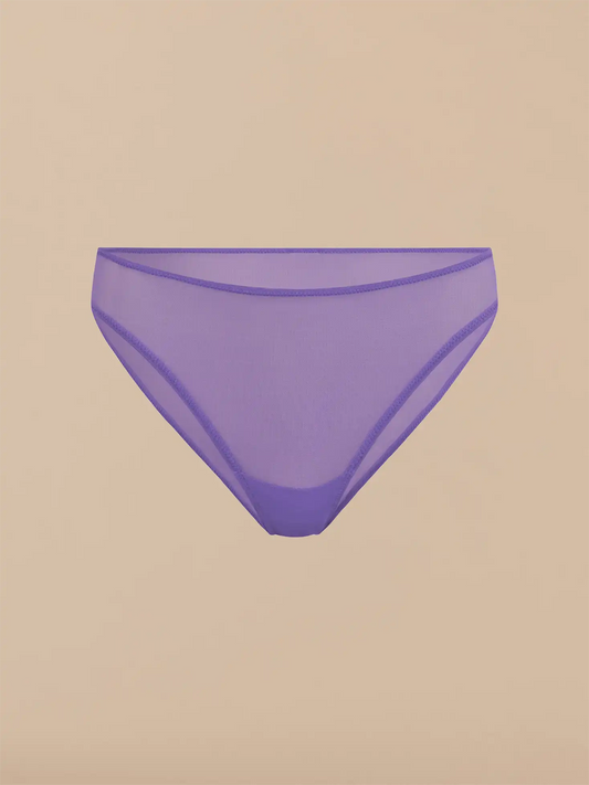 Women's Mesh High Leg Bikini | Plum