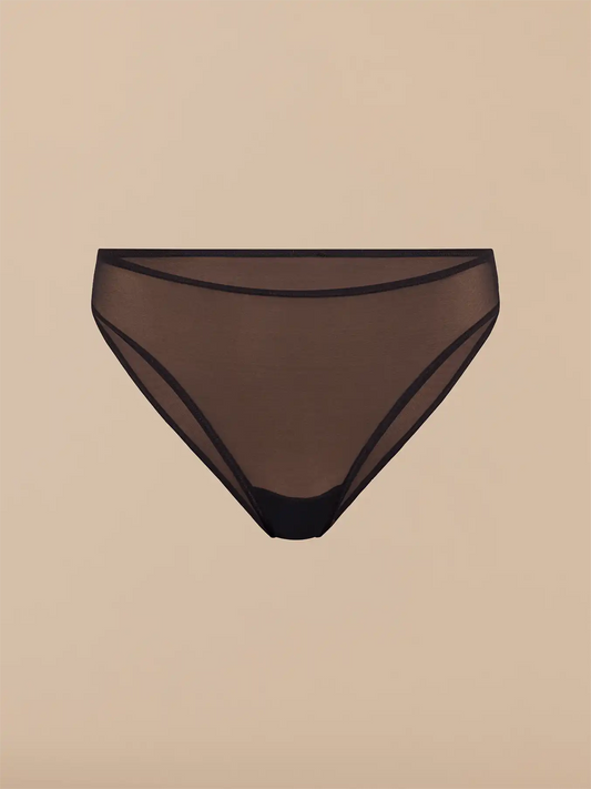 Women's Mesh High Leg Bikini | Black