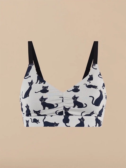Curvy UltraModal™ FeelFree Ruched Bralette | Midnight Meow