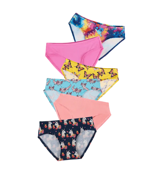 UltraModal™ FeelFree Girls Bikini Brief 6-Pack | Cosmic Creatures Pack