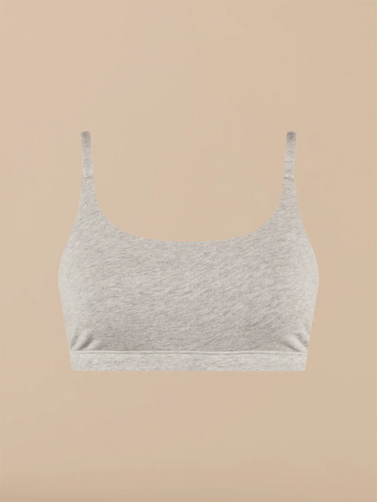 TrueCotton Scoop Bralette | Heather Grey