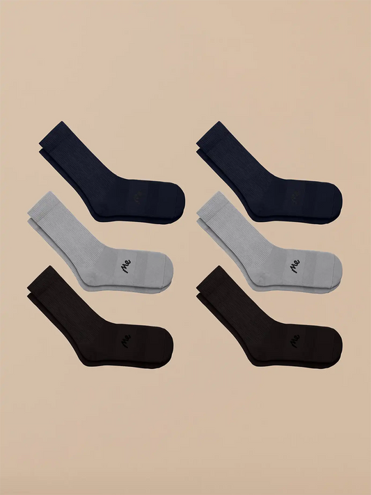 MoveMe Crew Sock 6-Pack | Classic Pack