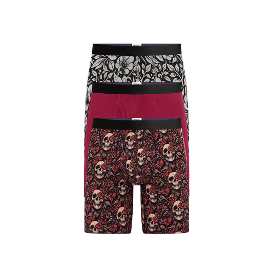 TrueCotton Long Boxer Brief w/ Fly 3-Pack | Eternal Blooms Pack