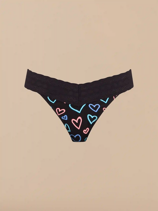 UltraModal™ Lace V-Front Thong | Electric Hearts 2.0