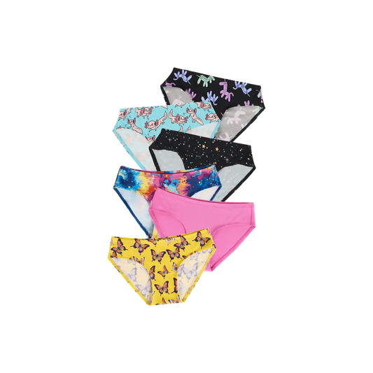 UltraModal™ FeelFree Girls Bikini Brief 6-Pack | Cosmic Party Pack