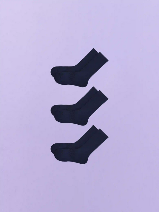 Essential Crew Sock 3-Pack | Dark Sapphire Pack