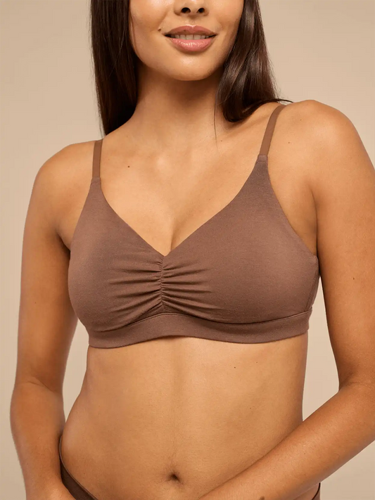 UltraModal™ FeelFree Ruched Bralette with Cups | Walnut Shell