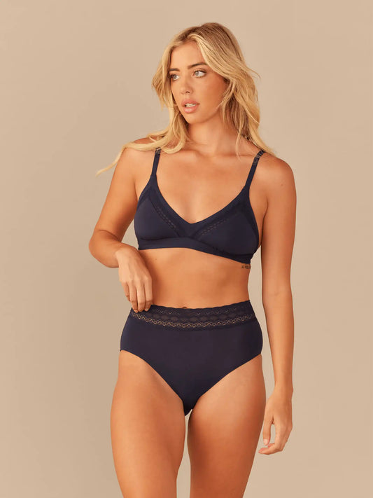 UltraModal™ Lace High-Waisted Brief | Dark Sapphire