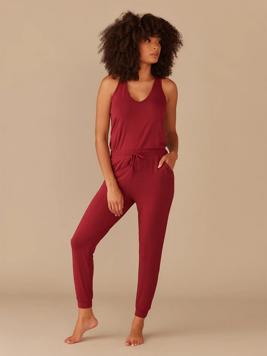 UltraModal™ V-Neck Jumpsuit | Cabernet