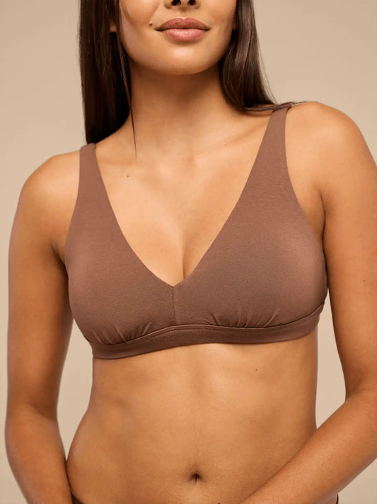 UltraModal™ FeelFree Plunge Bralette with Cups | Walnut Shell